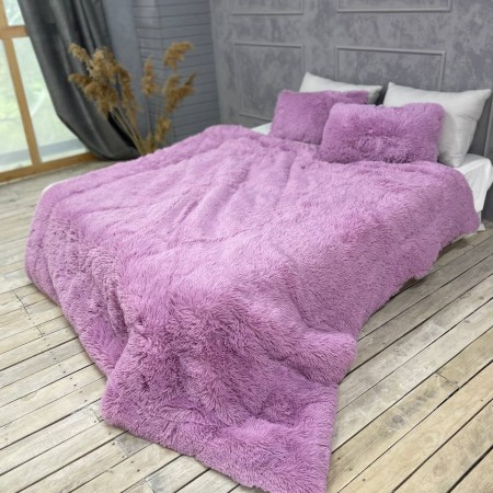 Купить Травка меховое одеяло Сиренево-розовый 200x230 Недорогие
