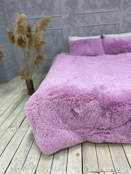 Травка меховое одеяло Сиренево-розовый 200x230