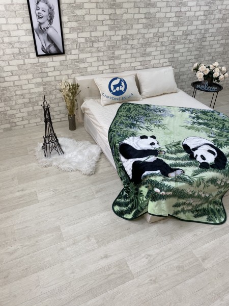Плед на диван гладкий Панды
