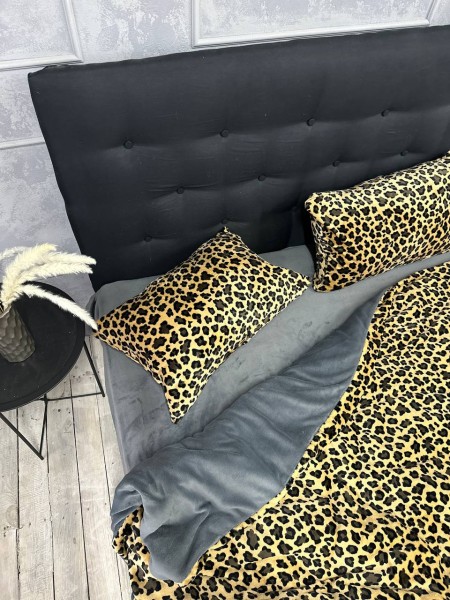 Плюшевое постельное белье (велюровое) Леопард