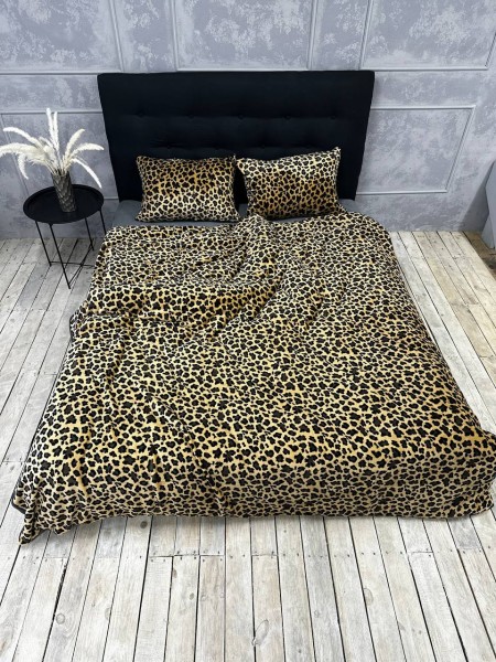 Плюшевое постельное белье (велюровое) Леопард