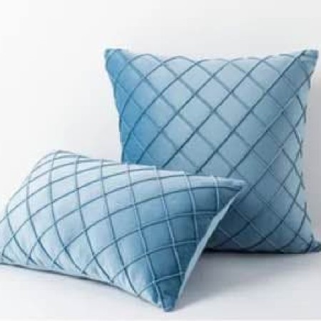 Декоративная подушка Сетка Голубая