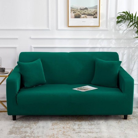 Придбати Чохол на диван спандекс однотонний Зелений Недорогі