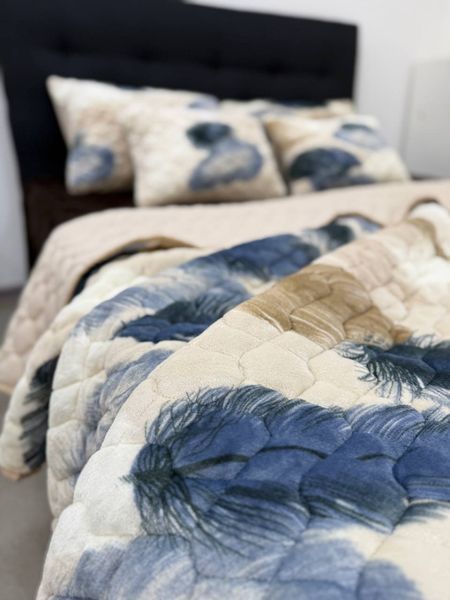 Стеганое покрывало Перо 200х240 + подушки 129891 фото