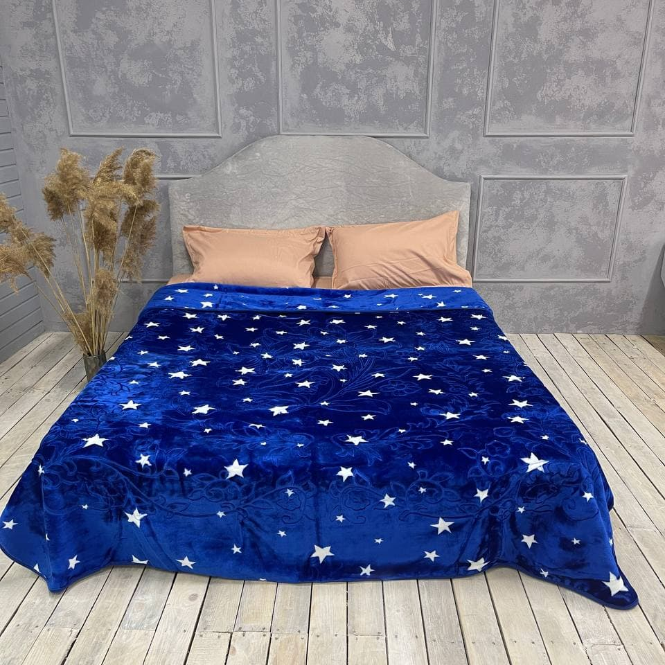 Плед на ліжко стрижений Зоряне небо 3,5 кг