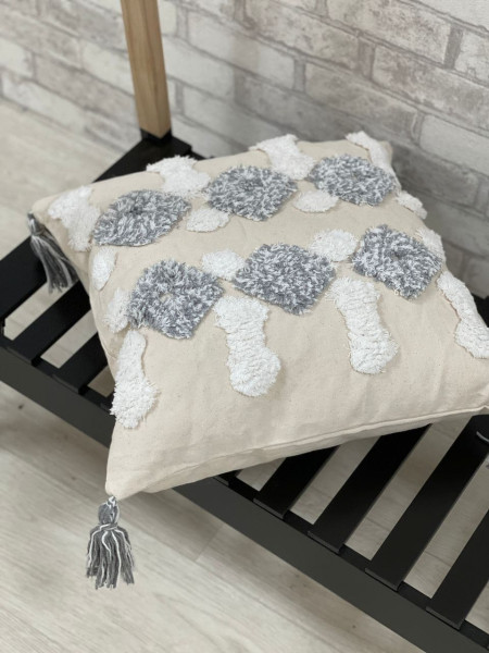 Декоративна подушка Маленькі Ромби сірі