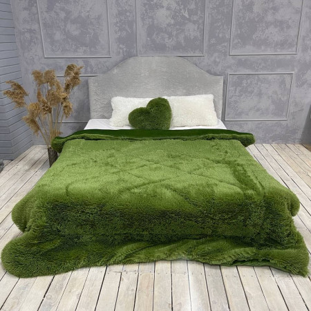 Купить Травка меховое одеяло  Зеленый 200x230 недорого
