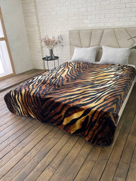 Плед на диван тигровый
