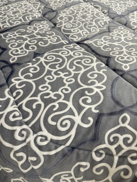 Одеяло из микрофибры Узор серый