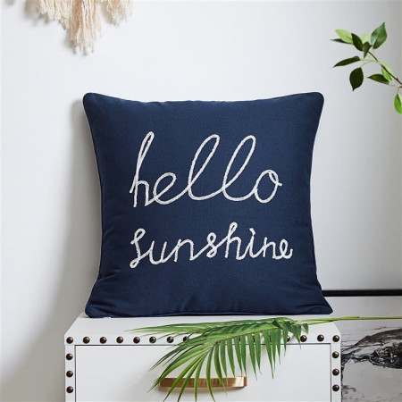 Купить Декоративная подушка Hello Sunshine Синяя недорого