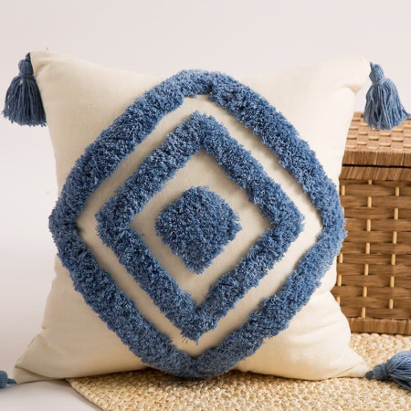 Купить Декоративная подушка Зіккурат Синій недорого