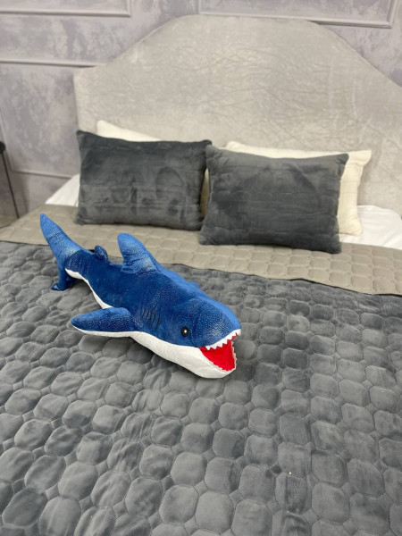 Іграшка з пледом Акула синя
