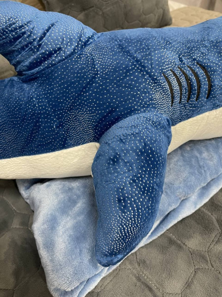 Іграшка з пледом Акула синя