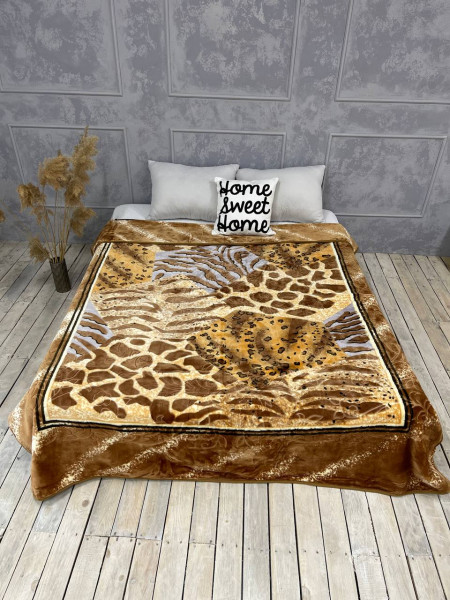 Плед на ліжко стрижений Жираф 3,5 кг