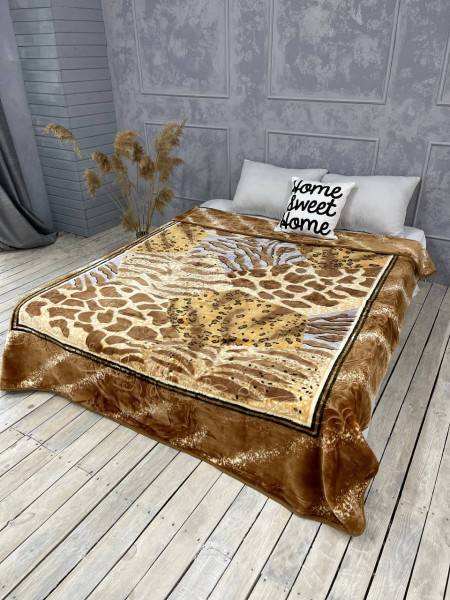 Плед на кровать стриженный 3,5 кг Жираф 200х240