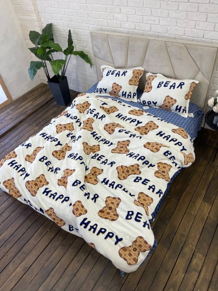 Плюшевое постельное белье (велюровое) Happy Bear