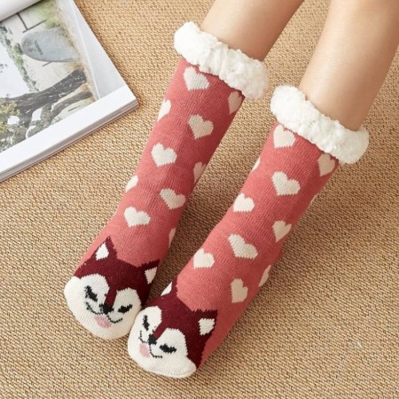 Придбати Зимові теплі шкарпетки-тапочки, Лисичка Недорогі