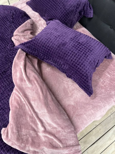 Плюшевое постельное белье (велюровое) Однотонное Фиолет