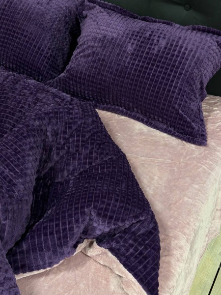 Плюшевое постельное белье (велюровое) Однотонное Фиолет