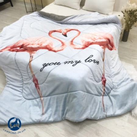Купить Одеяло из микрофибры с 3D рисунком Фламинго Недорогие