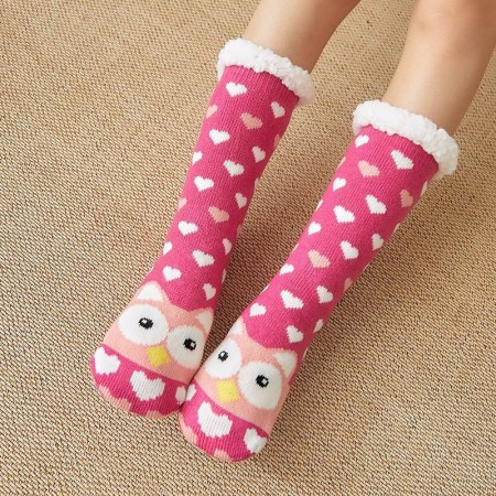 Зимові теплі шкарпетки-тапочки, Сова