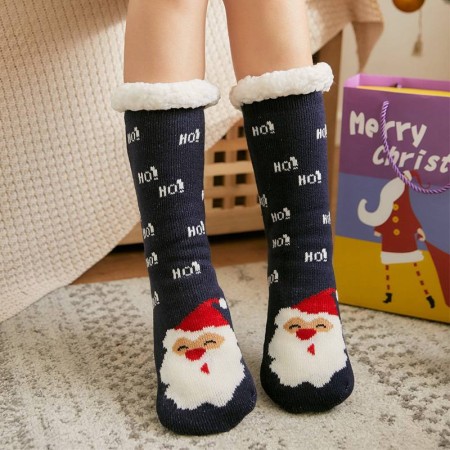 Новорічні теплі шкарпетки-тапочки, Santa : Ho! Ho! Ho!