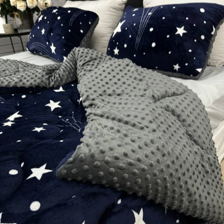 Купить Одеяло из микрофибры двустороннее Звездное Небо недорого